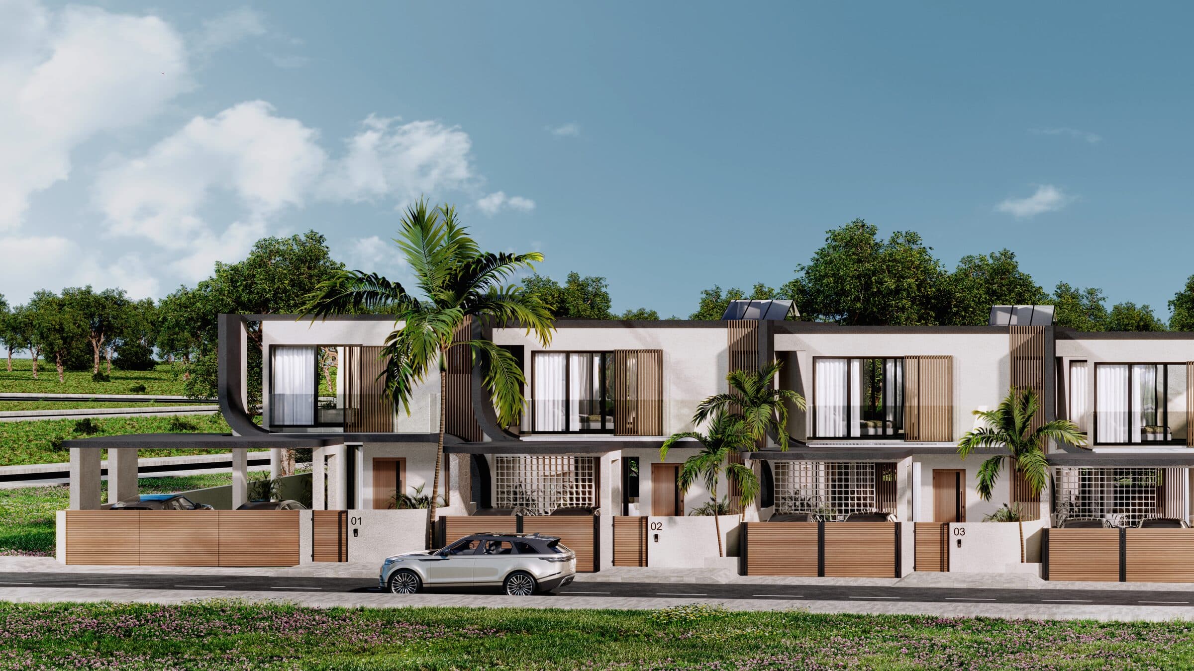 Nova Villas Gönyeli dış cephe villa görünümü 8 — Kuzey Kıbrıs lüks konut