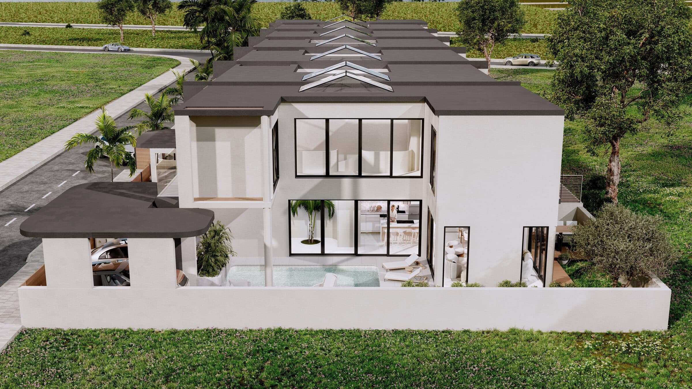 Nova Villas Gönyeli dış cephe villa görünümü 11 — Kuzey Kıbrıs lüks konut