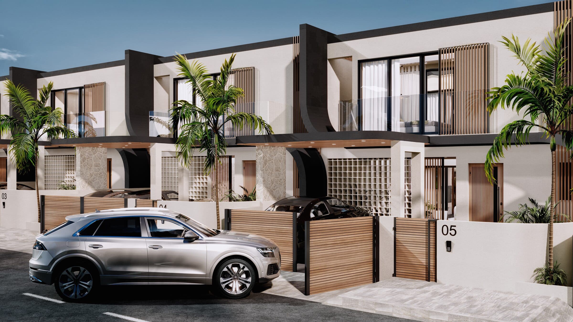 Nova Villas Gönyeli dış cephe villa görünümü 4 — Kuzey Kıbrıs lüks konut